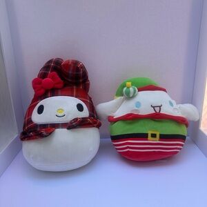 Cute Holiday My Melody & Cinnamoroll Plush Set